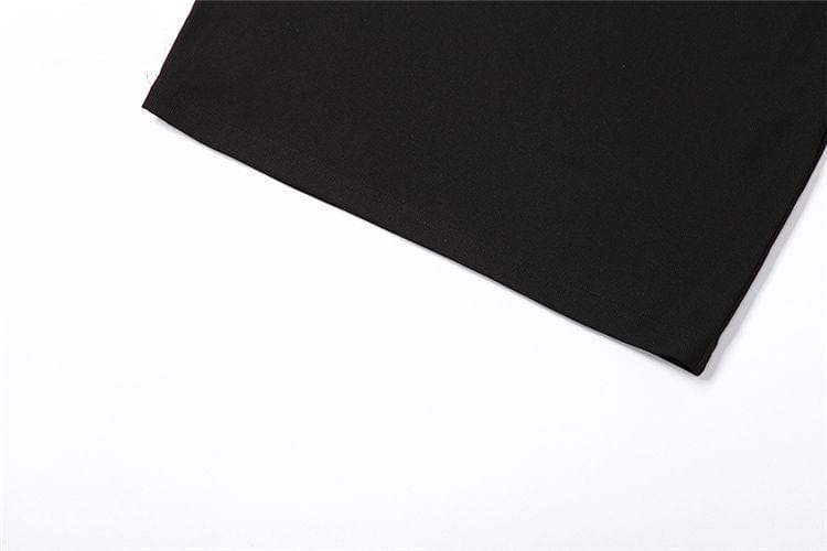 Hollow Out Black Mysterious High Street Dress Meowhiskers