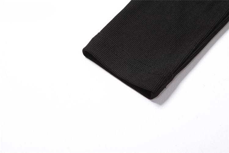 Hollow Out Black Mysterious High Street Dress Meowhiskers