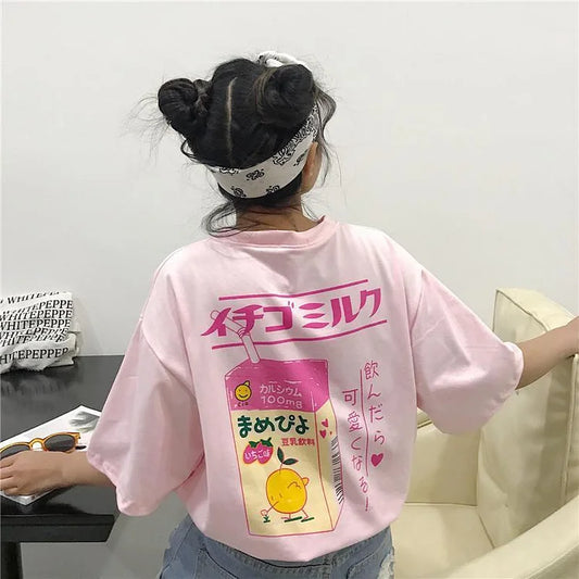 Kawaii Cartoon Japanese Drinks T-Shirt
