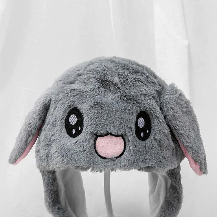 Kawaii Cute Bunny Plush Hat With Moving Ears