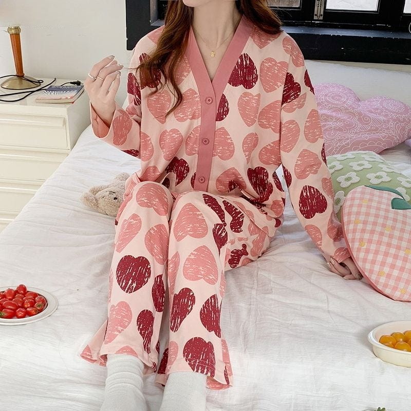 Our Kawaii Cartoon Graphic Lettuce Tri PJ Set is such a vibe - ROWE Our Kawaii Cartoon Graphic Lettuce Tri PJ Set is such a vibe - ROWE