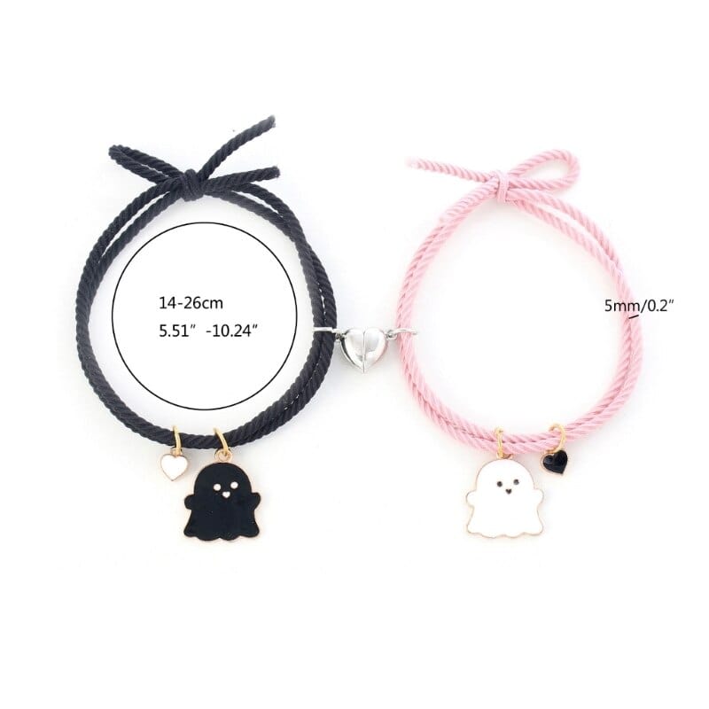 Kawaii Cartoon Ghost Love Heart Bracelet Meowhiskers