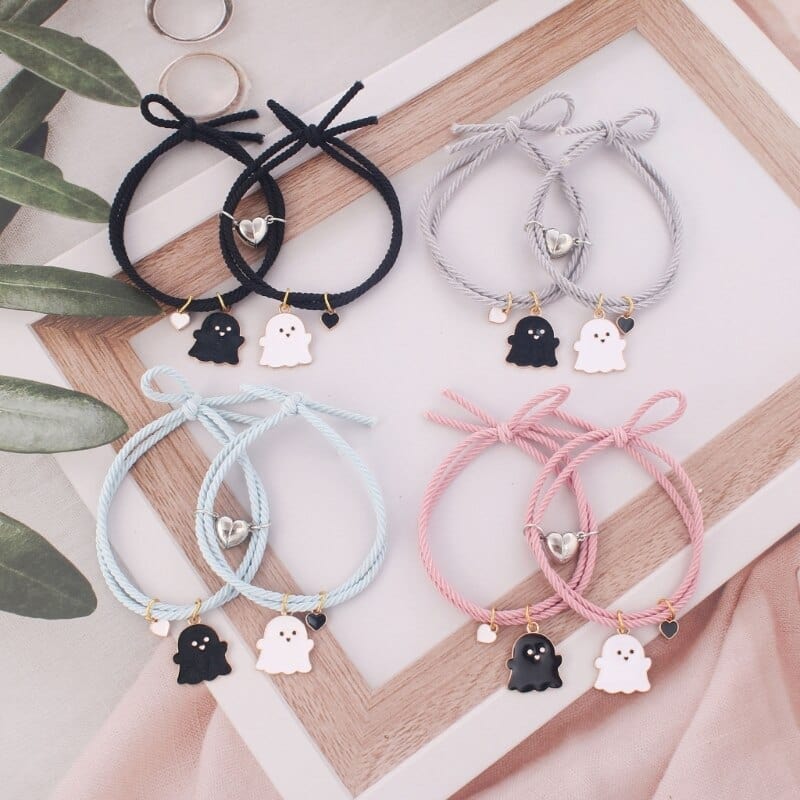 Kawaii Cartoon Ghost Love Heart Bracelet Meowhiskers