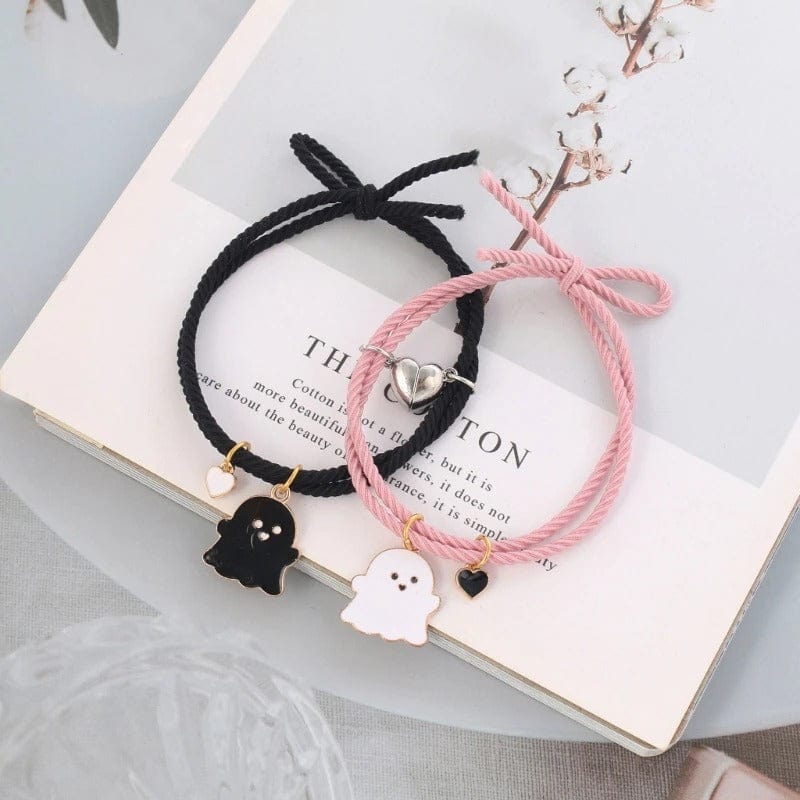 Kawaii Cartoon Ghost Love Heart Bracelet Meowhiskers