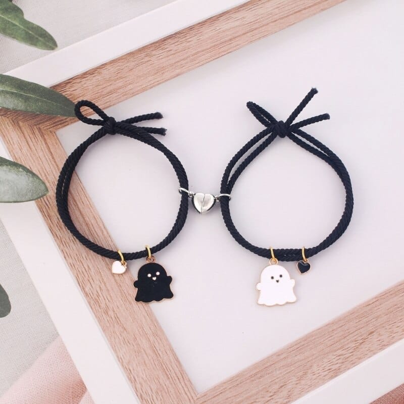 Kawaii Cartoon Ghost Love Heart Bracelet Meowhiskers