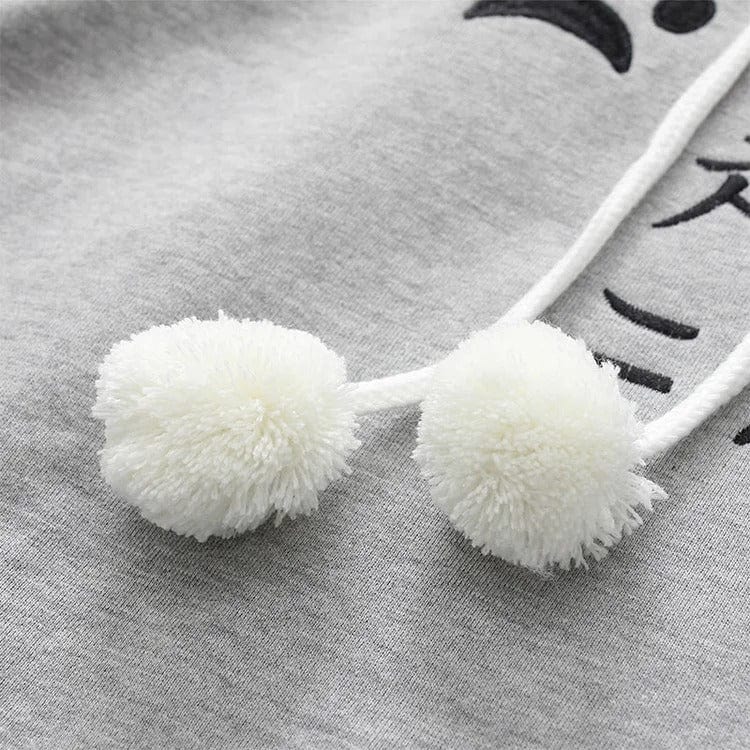 Kawaii Cartoon Kitty Cat Paw Print Hoodie Meowhiskers