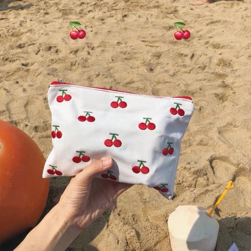 Kawaii Cherry Cosmetic Bag Meowhiskers