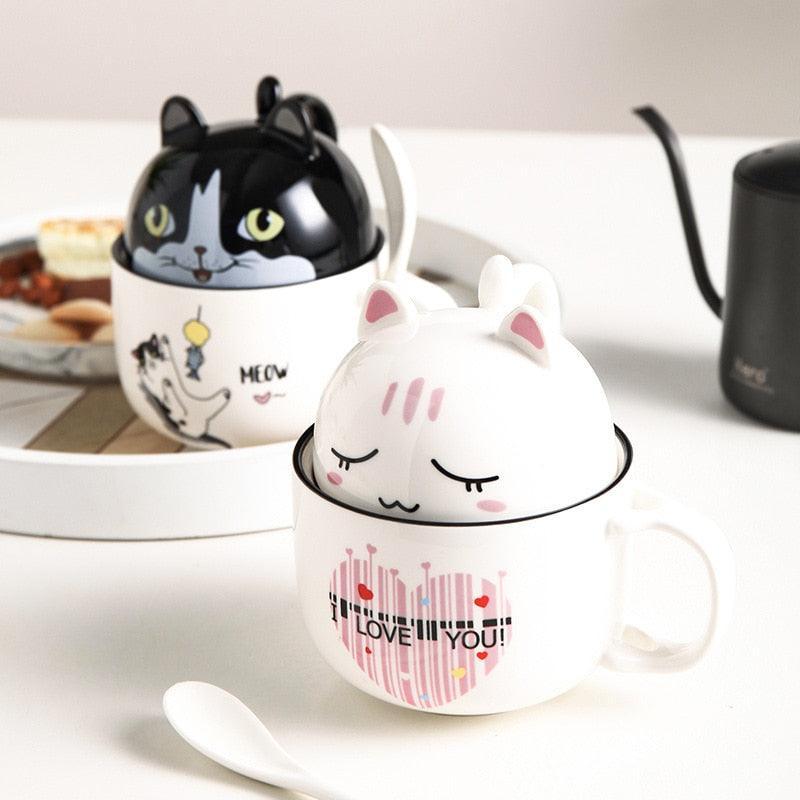 Kawaii Cute Kitty Cat Mugs Meowhiskers