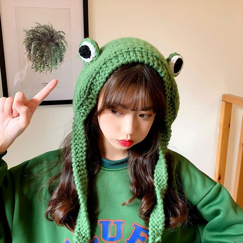 Kawaii Frog Eyes Hat Beanies Meowhiskers