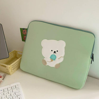Kawaii Ice Cream Bear iPad & Laptop Sleeve - iPad & Laptop Sleeve - Kawaii Bonjour