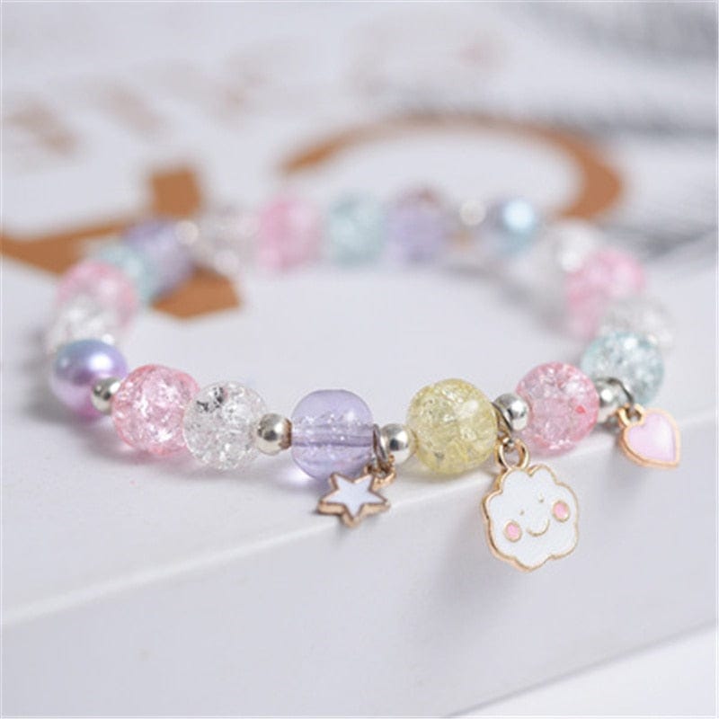 Kawaii Star Heart Cartoon Beads Bracelet Meowhiskers