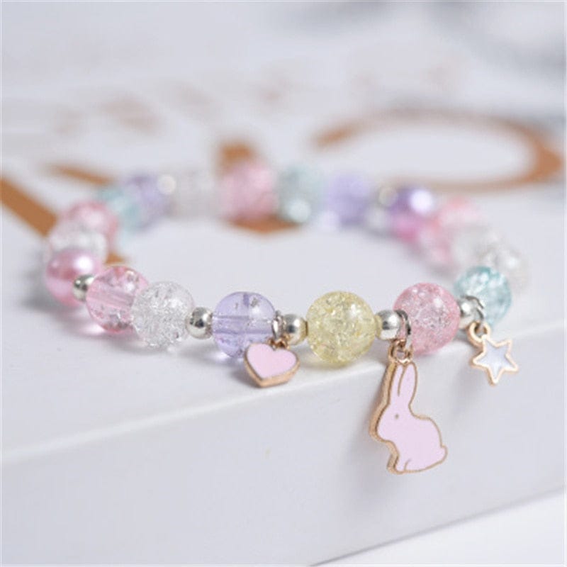 Kawaii Star Heart Cartoon Beads Bracelet Meowhiskers