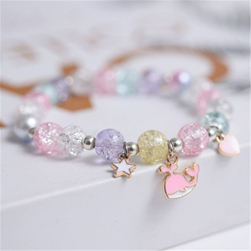 Kawaii Star Heart Cartoon Beads Bracelet Meowhiskers