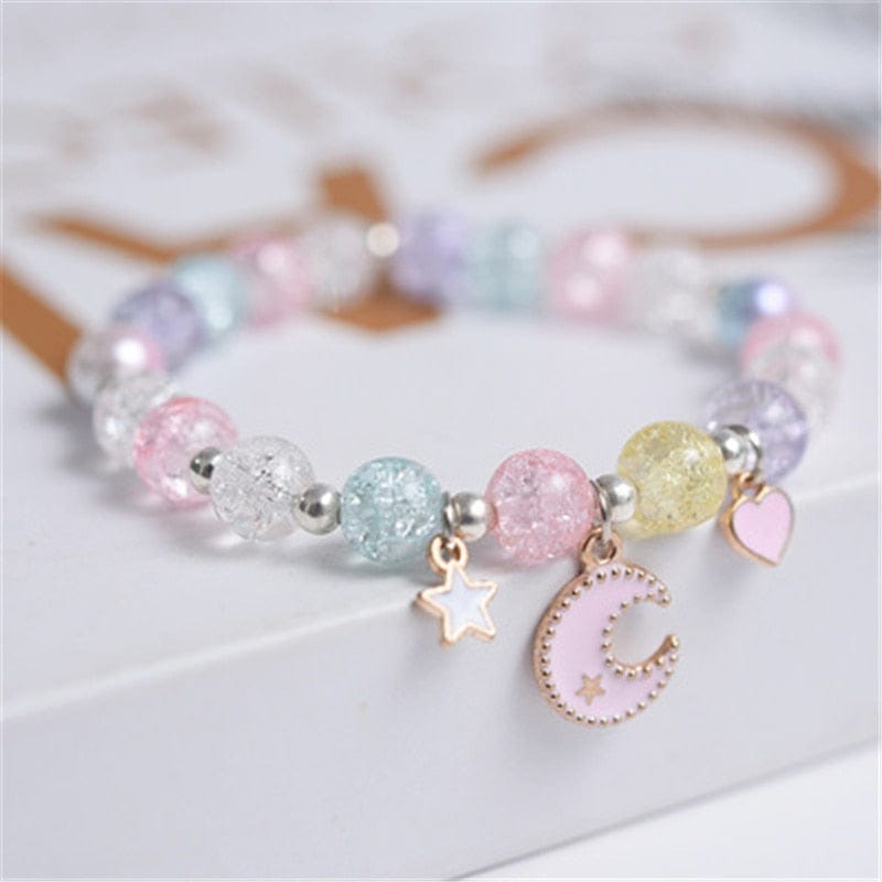 Kawaii Star Heart Cartoon Beads Bracelet Meowhiskers