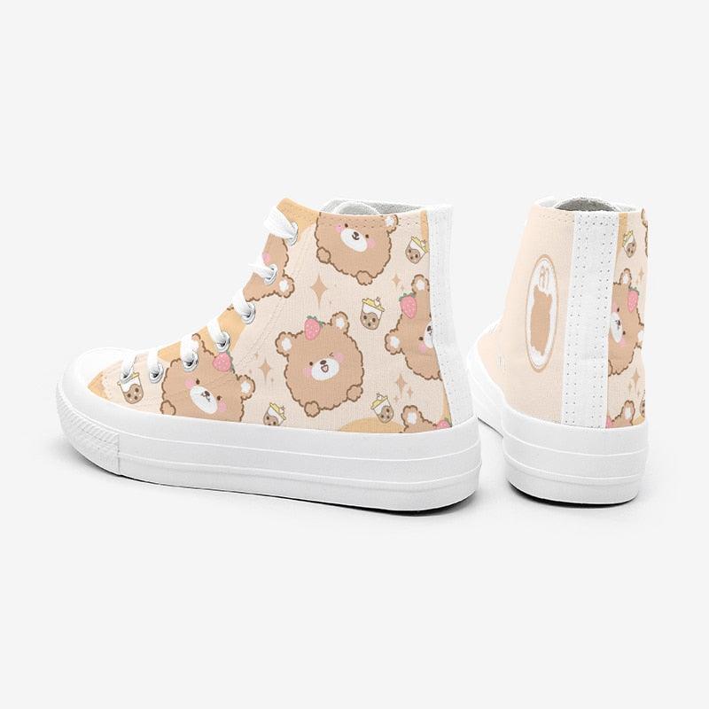 Kawaii Strawberry Bear Sneakers - Sneakers - Kawaii Bonjour