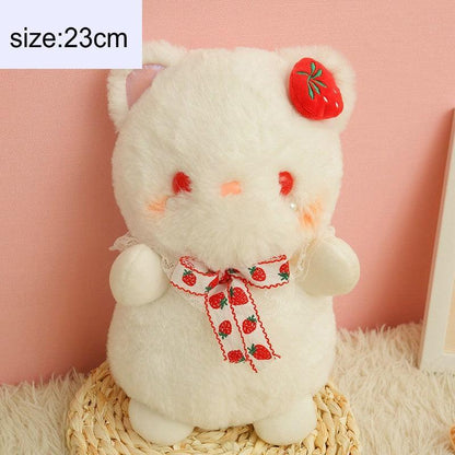 Kawaii Strawberry Cuddly Cat Plushies - Cats - Kawaii Bonjour