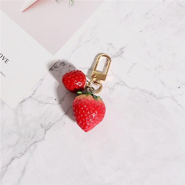 Kawaii Strawberry Heart Keychains - Keychain, Keychains - Kawaii Bonjour