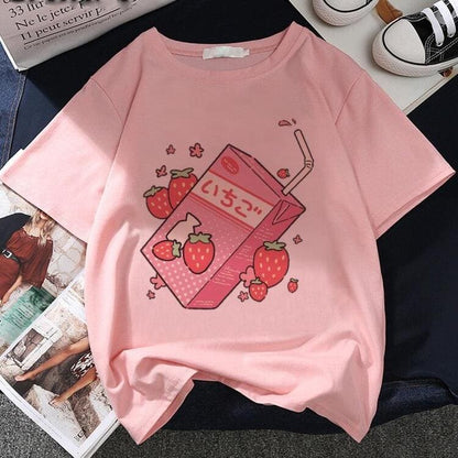 Kawaii Strawberry Juice T-Shirt