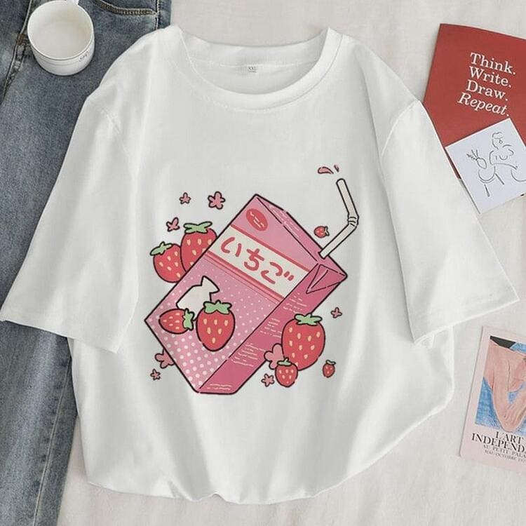 Kawaii Strawberry Juice T-Shirt