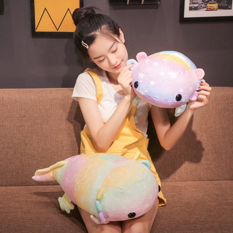 Kawaii Stuffed Colorful Axolotl Plushie Meowhiskers