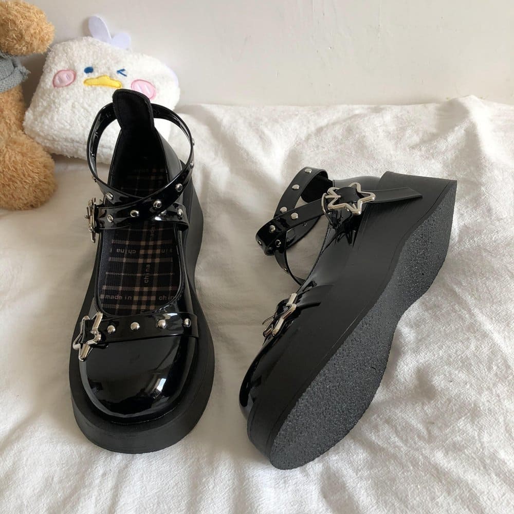 Lolita Star Buckle Strap Mary Janes Shoes Meowhiskers