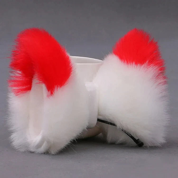 Kawaii Plush Fox Ears Hairpin Cosplay Costume Accessory