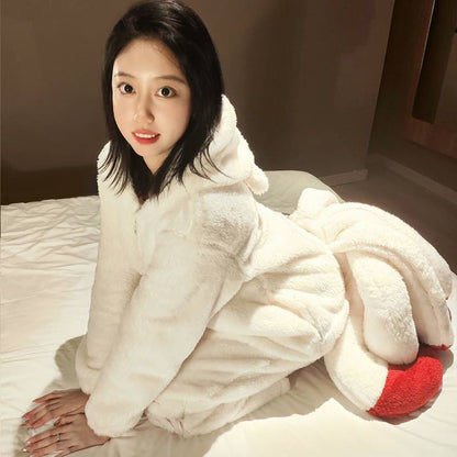 Kawaii Nine-Tailed Fox Hooded Pajamas Set