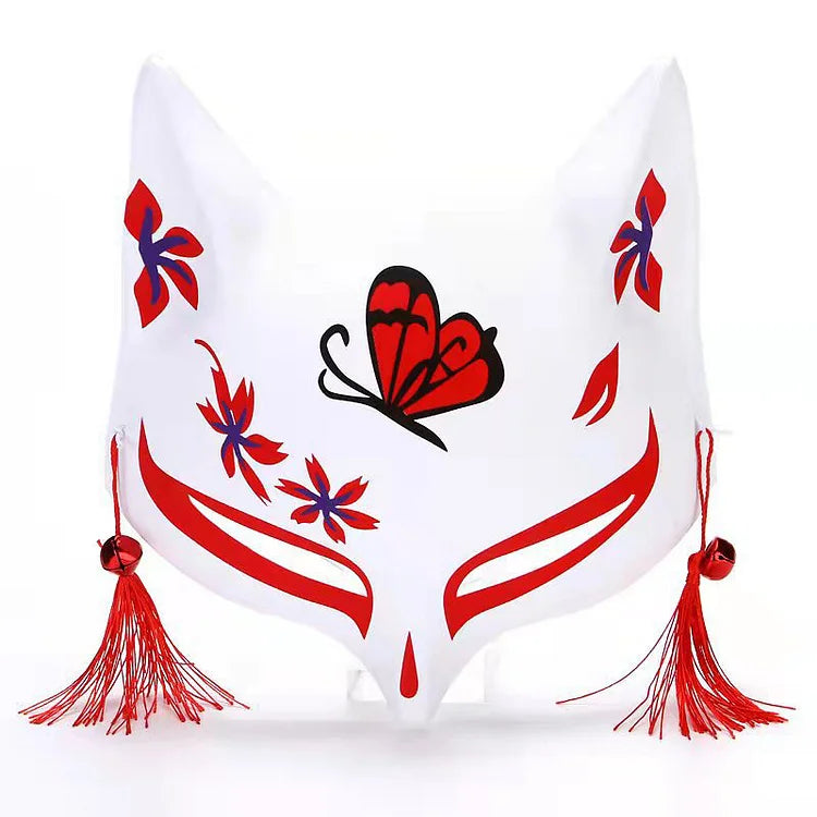 Vintage Cute Fox Face Tassels Cosplay Mask