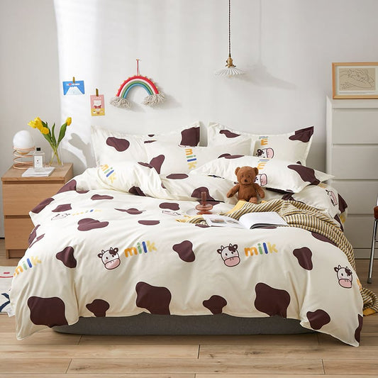 Cartoon Milk Moo Cow Bedding Sets