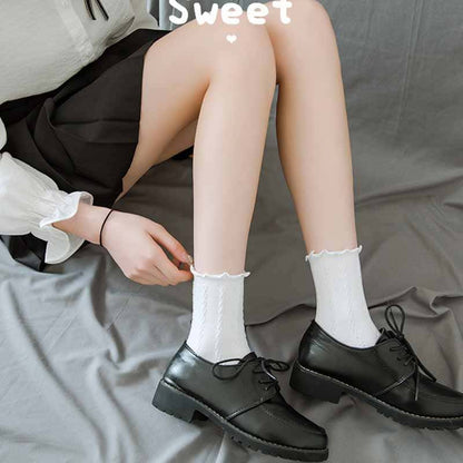 Kawaii Lolita Lace Bowknot Cotton Socks