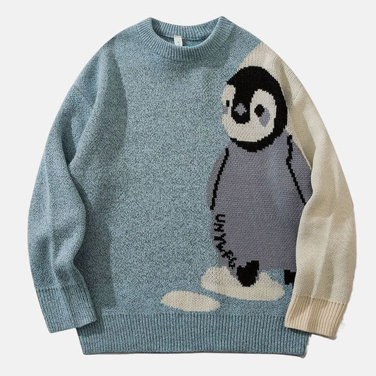 Harajuku Cartoon Penguin Knit Sweater