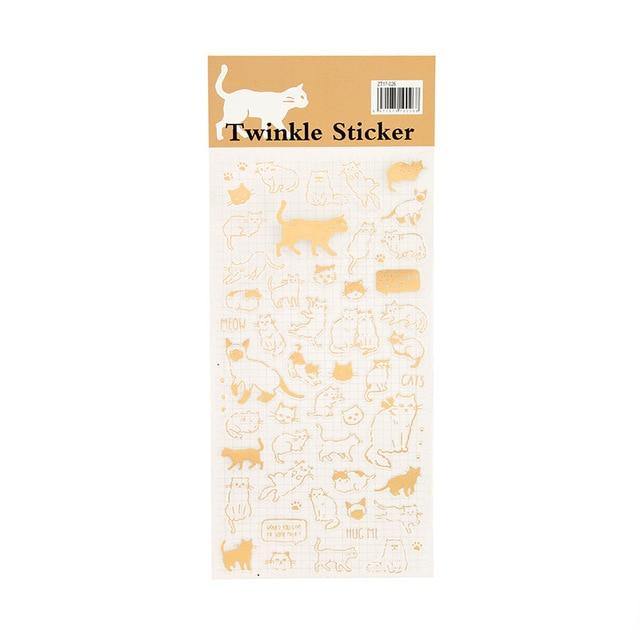 Gold Cat Sticker - Meowhiskers