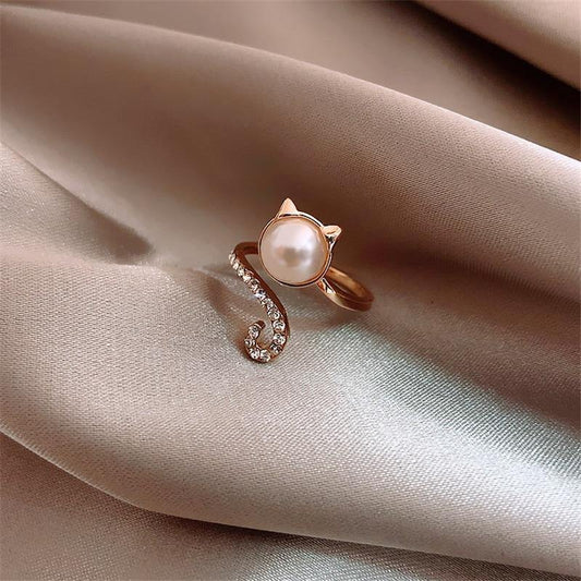 Cat Pearl Ring - Meowhiskers