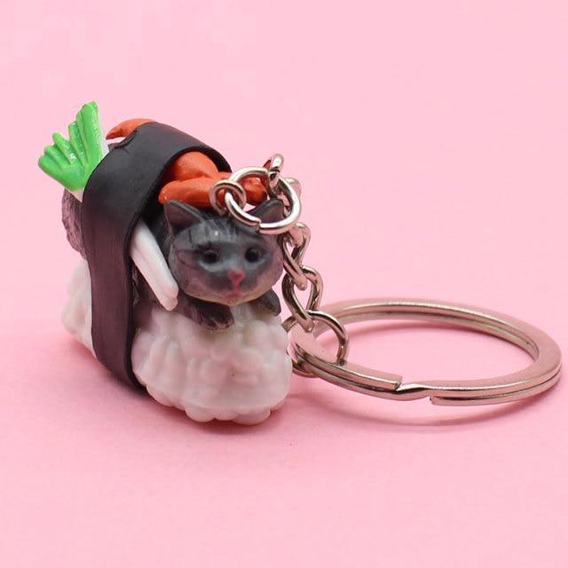 Sushi roll cat on sale keychain