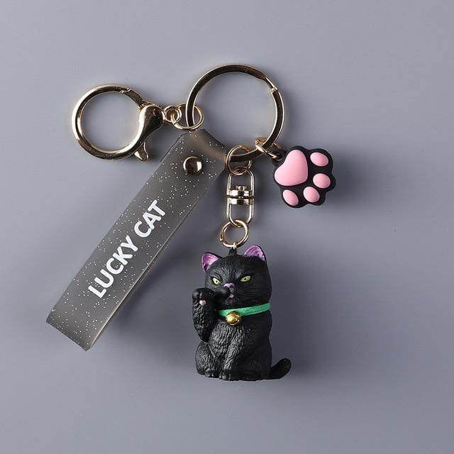 Lucky Cat Keychain - Meowhiskers