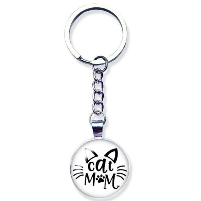 Cat clearance mom keychain