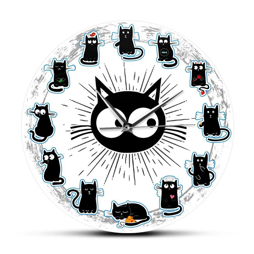 Cat Joy Wall Clock - Meowhiskers
