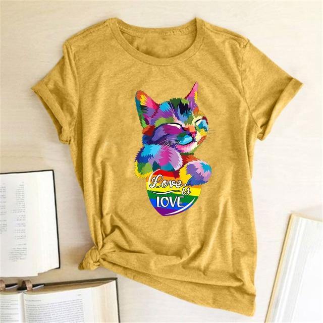 Colorful Cat T-Shirt - Meowhiskers
