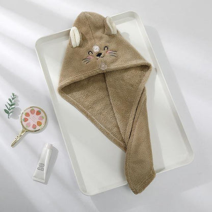 Cat Face Hair Towel - Meowhiskers