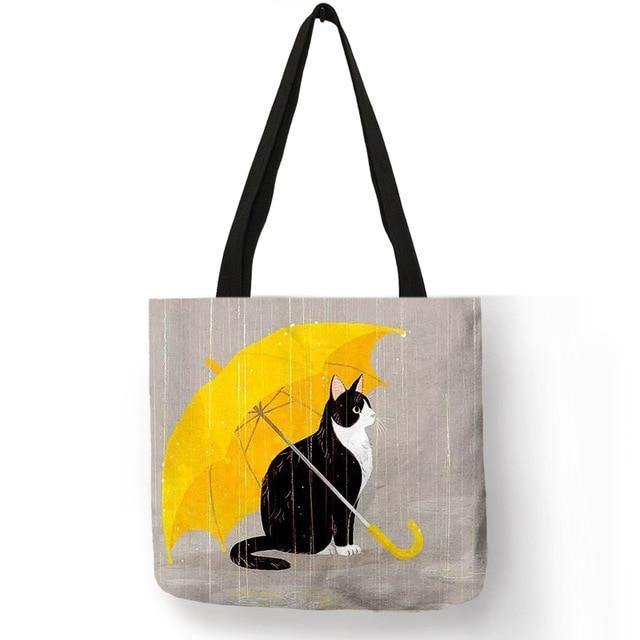 Cartoon Cat Tote Bag - Meowhiskers