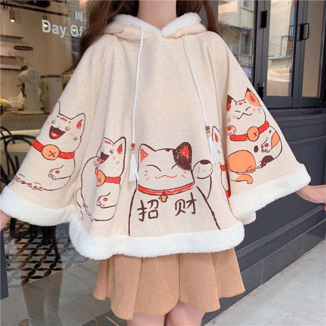 Lucky Cat Hoodie - Meowhiskers
