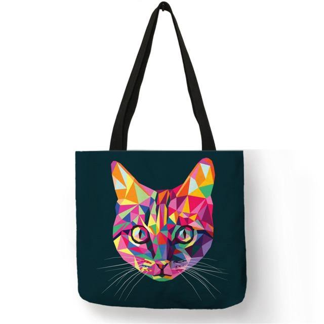 Colorful Cat Tote Bag - Meowhiskers
