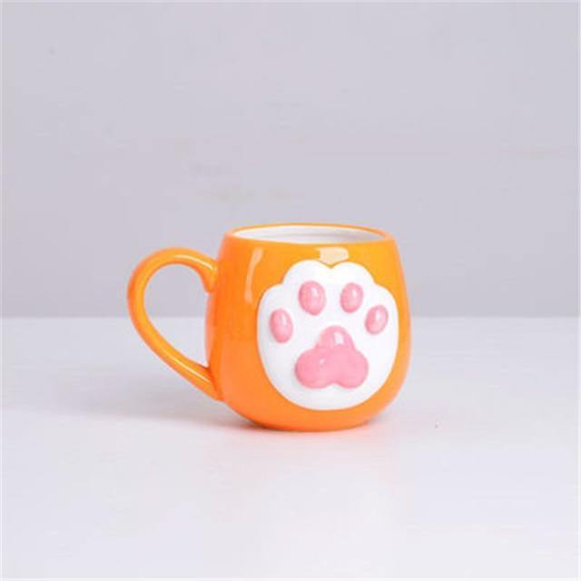 Cat Pink Paw Mug - Meowhiskers