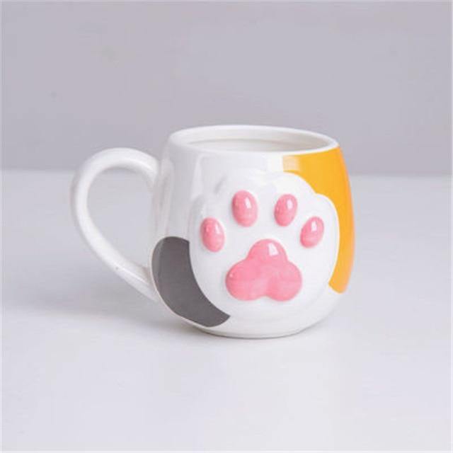 Cat Pink Paw Mug - Meowhiskers