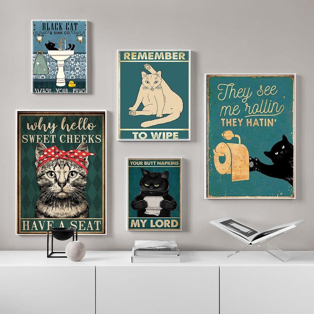 Funny Cat Wall Art – Meowhiskers