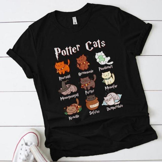 Potter Cat T-Shirt - Meowhiskers