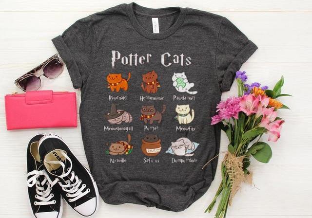 Potter Cat T-Shirt - Meowhiskers