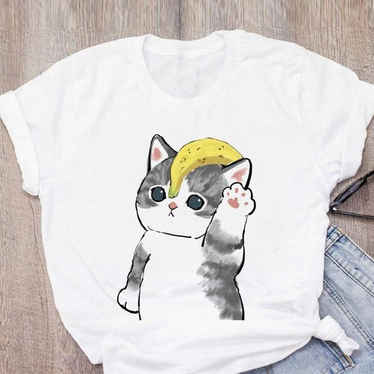 Cat Banana T-Shirt - Meowhiskers