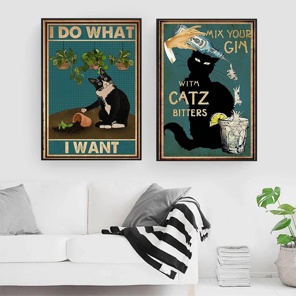 Silly Cat Wall Art - Meowhiskers