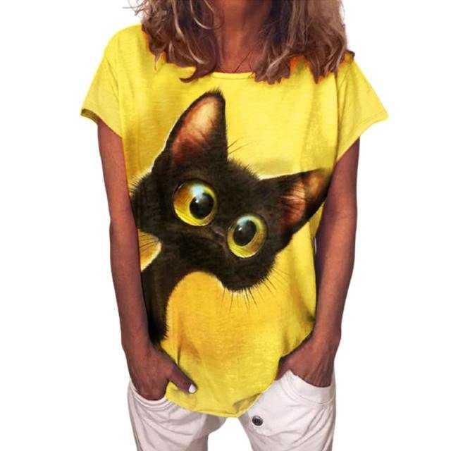 Curious Cat T-Shirt - Meowhiskers